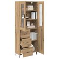 vidaXL Highboard 2 ks Remeselný dub 69,5 x 34 x 180 cm