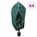 vidaXL Flísové kryty na rastliny so zipsom 4 ks 70 g/m² 3,93x3,5 m