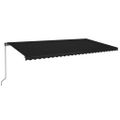 vidaXL Ručne zaťahovacia markíza s LED 600x350 cm antracitová