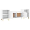 vidaXL TV skrinka biela 160x35x55 cm spracované drevo