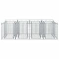 vidaXL Gabiónová vyvýšená posteľ 2 ks 200 x 100 x 60 cm Strieborná