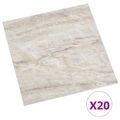 vidaXL Samo-lepiace podlahové dosky Béžová 30,5 x 30,5 cm 20 ks PVC