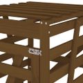 vidaXL Úložný box pre odpadkový kôš medovohnedý 84x90x128,5cm borovica