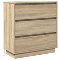 vidaXL Nočný stolík Sonoma dub 71 x 34,5 x 75 cm Kompozitné drevo