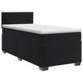 vidaXL Posteľ boxspring s matracom Čierna 100 x 200 cm Zamat