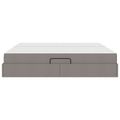 vidaXL Postel s úložným prostorem a matrací Sivohnedá 200 x 200 cm