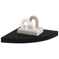 vidaXL Plávajúce rohové police 2 ks, čierne 35x35x3,8 cm, MDF