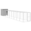 vidaXL Klietka pre kurčatá výbeh bledosivá 165x1067x181 cm poz. oceľ