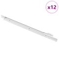vidaXL Posuv zásuvky 12 ks Biela 450 mm Oceľ