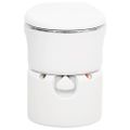 vidaXL Integrované kempingové WC biele 24+17 l HDPE a oceľ