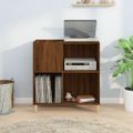 vidaXL Skrinka na platne hnedý dub 84,5x38x89 cm kompozitné drevo