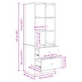 vidaXL Highboard so zásuvkou Dymová dub 45,5 x 34 x 127 cm