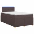 vidaXL Posteľ boxspring s matracom Tmavohnedá 120 x 200 cm Látka