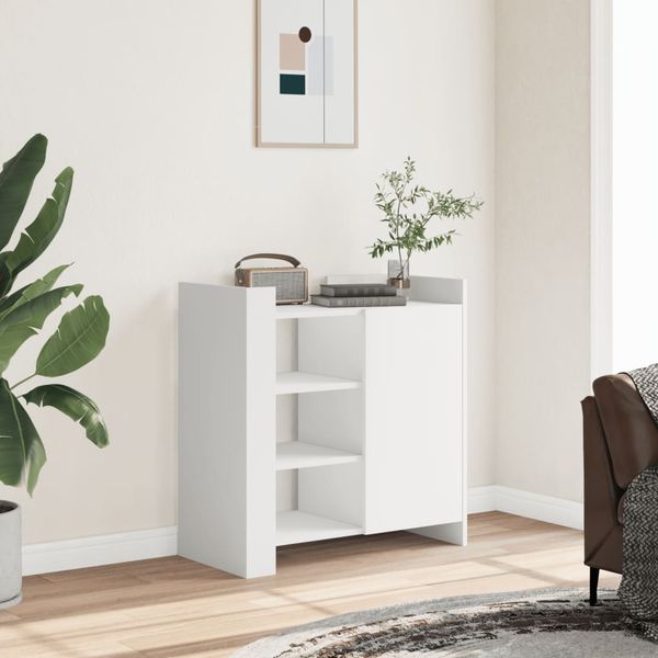 vidaXL Komoda biela 73,5x35x75 cm kompozitné drevo