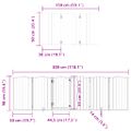 vidaXL Brána pre psa s dverami skladacia 9 panely 450cm topoľové drevo