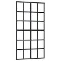 vidaXL Posuvné dvere ESG sklo a hliník 102x205 cm čierne