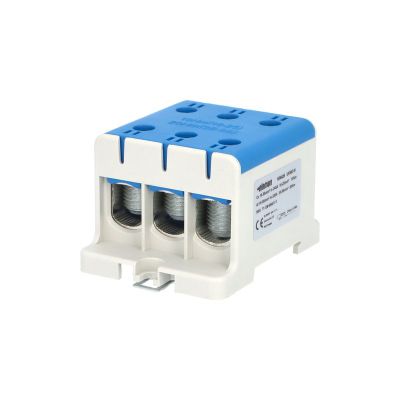Svorka univerzálna UK 95/3 N, 245A, 1pól., AL/CU, krytá, modrá, na DIN/panel /2090308