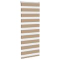 vidaXL Zebrová roleta pieskovo hnedá 65x100 cm šírka látky 60,9 cm polyester