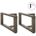vidaXL Nohy konferenčného stolíka v tvare T, 2 ks, čierne, 70x25x(30-31) cm, oceľové