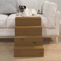 vidaXL Schody pre domáce zvieratá medové 40x49x47 cm masívna borovica