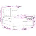 vidaXL Posteľ s pružinovým rámom Sivohnedá 200 x 140 cm látka