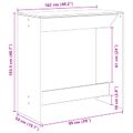 vidaXL Barový stôl 102 x 50 x 103,5 cm Kompozitné drevo Čierny dub