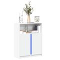 vidaXL Komoda s LED biela 77x34x100 cm kompozitné drevo