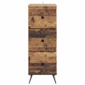 vidaXL Zásuvkový kabinet Staré drevo 33 x 34,5 x 90 cm