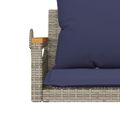 vidaXL Hojdacia lavica s vankúšmi sivá 63x62x40 cm polyratan