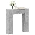 vidaXL Rám krbu Betónovo sivá 102 x 20 x 102 cm Kompozitné drevo