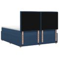 vidaXL LED boxspring posteľ s matracom Modrá 140 x 190 cm Látka