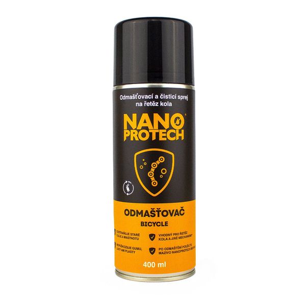 Odmasťovací a čistiaci sprej na reťaz kolesa NANOPROTECH Bicycle 400ml