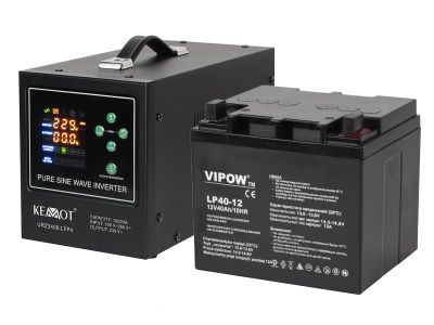 Zdroj záložný KEMOT PROsinus 1000 URZ3406-LFP4 700W 12V + BATERIE