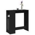vidaXL Barový stôl s policami čierny 101x40x103,5 cm kompozitné drevo
