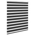 vidaXL Zebrová roleta 140,9x175 cm Šírka látky 136,7 cm čierna