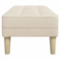 vidaXL lavička s vankúšom Ľan 113 x 57 x 39 cm látka