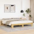 VidaXL Rám postele bez matraca 200x200 cm Dub z masívneho dreva