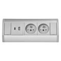 ORNO OR-GM-9039/G  Zásuvka rohová s USB