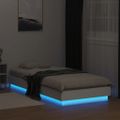 vidaXL Posteľný rám s LED svetlami biely 100x200 cm