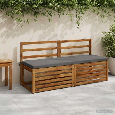 vidaXL Vankúš na lavičku SOEST 100% polyester Sivá 140 x 50 x 5 cm