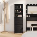 vidaXL Highboard Čierny dub 40 x 41 x 135 cm Kompozitné drevo