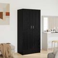 vidaXL Šatná skriňa Čierny dub 82,5 x 51,5 x 180 cm Kompozitné drevo