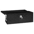 vidaXL Úložný box čierny 60x23,5x23 cm hliník