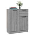vidaXL Komody 2 ks sivé dub sonoma 60x30x70 cm spracované drevo