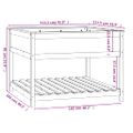 vidaXL Kvetináč s policou sivý 111,5x111,5x81 cm masívna borovica