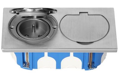 ORNO OR-AE-1398MB Zapustená dvojzásuvka s víčkom