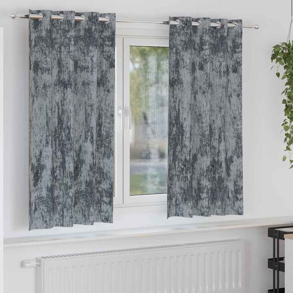 vidaXL Sametové závesy 2 pcs Strieborná šedá 175 x 140 cm Zamat