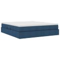 vidaXL Postel s úložným prostorem a matrací Modrá 180 x 200 cm