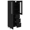 vidaXL Highboard 2 ks Čierny dub 69,5 x 34 x 180 cm Kompozitné drevo