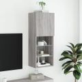 vidaXL TV skrinka s LED svetlami sivá sonoma 40,5x30x102 cm